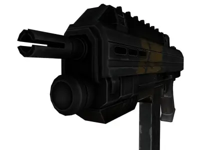 Assault Rifle Gun Rigged Low-poly 3D model