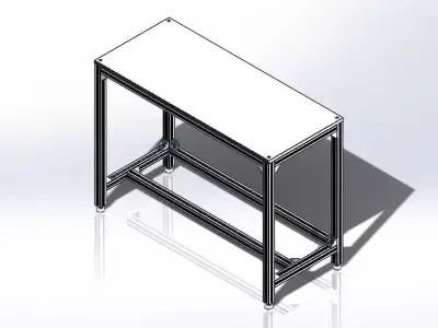 Aluminum Bench - Bancada de Aluminio 3D model
