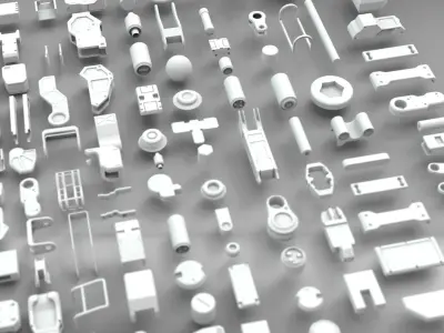Kitbash-3 set of parts 3D model