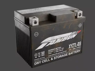 Motorcycle Battery Dust Low-poly 3D model purchase