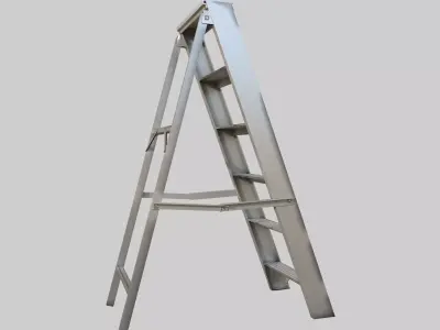 Industrial Step Ladder Low-poly 3D model