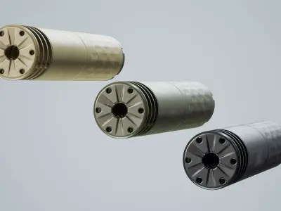 supressor ar15 m4 m16 omega 300 silencer Low-poly 3D model