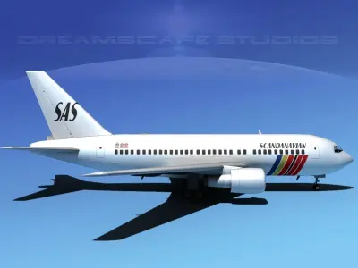Boeing 767-100 SAS 3D model