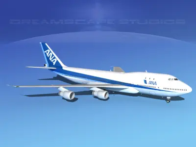 Boeing 747-100 All Nippon Airways 3D model