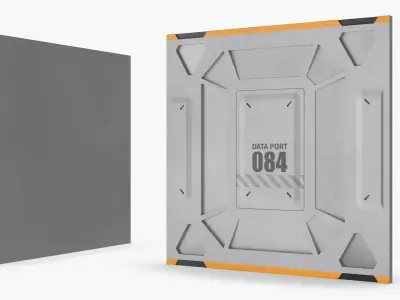 Communication Relay Hatch 084 White 3D model