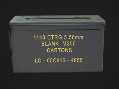  Ammo box 1A Low-poly 3D model