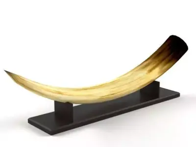 Elephant tusk decor 3D model