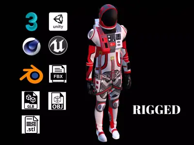 Astronaut Spacesuit Turkey 3D model