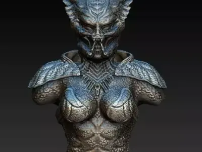 Queen Predator bust  3D model