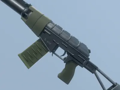 Soviet Assault Rifle - AS VAL Low-poly 3D model