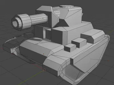 GameReady Tank Low-poly 3D model