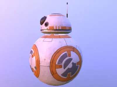 STAR WARS BB-8 DROID PBR Low-poly 3D model