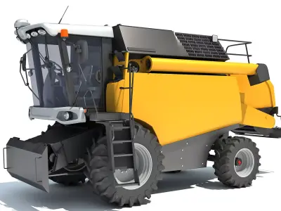 Combine Harvester 3D model 19