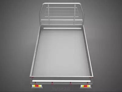PICKUP TRUCK HEADBOARD STRUCTURE FLAT BED DECK BACK HEAD RACK 3D model