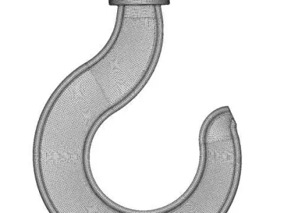 Rusty Crane Hook 3D model