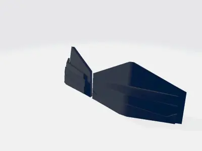 Military Band Rear Layer Low-poly 3D model
