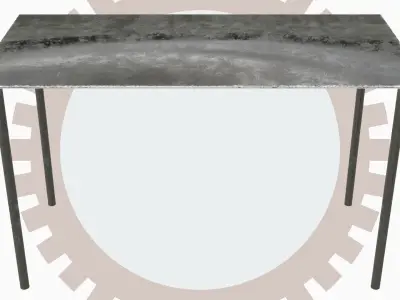 Table of Metal - Game Ready - 4k Low-poly 3D model