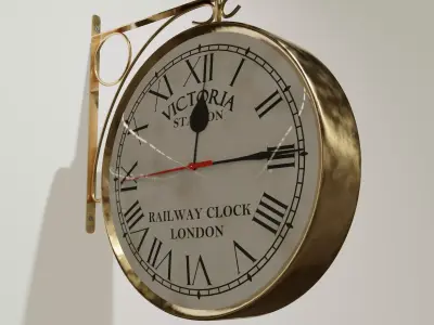 London Railway Clock Free 3D model