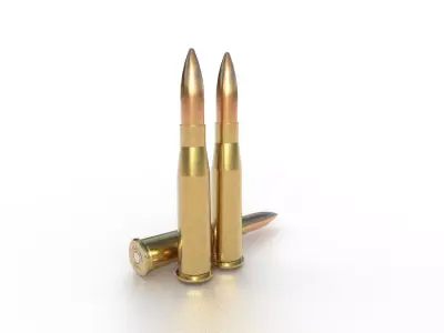 1392mm SR Mauser Anti Tank Ammo Low-poly 3D model