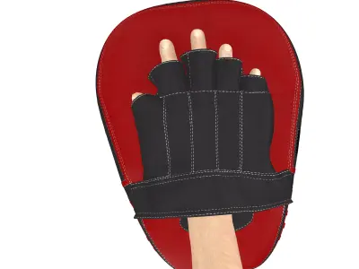 Boxing Training Pad  Focus Mitt  Premium 3D Model ZPRJ    Low-poly 3D model