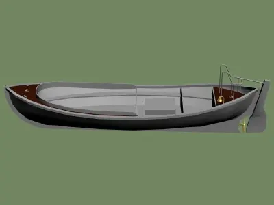 Motor Whale boat - WWII US Navy 3D model