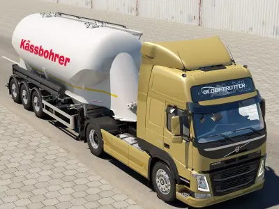 Volvo FM Silo Trailer 3D model