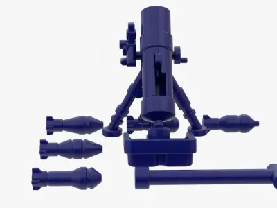 Detailed Lego Rocket Launcher 3D model