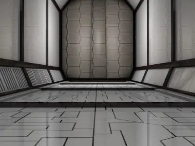 Sci Fi Corridor 3D model 163