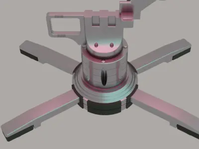 SCI FI ROBOTIC ARM AND PICKING MACHINE 3D model