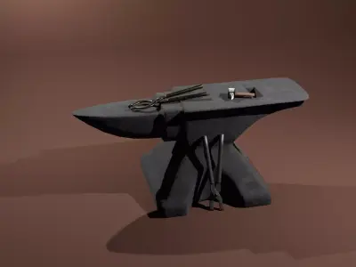 LowvPolyvAnvil Low-poly 3D model