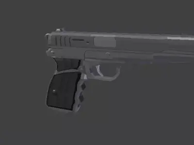 Browning Hi- Power Mk III 9mm Low Poly Pistola Low-poly 3D model
