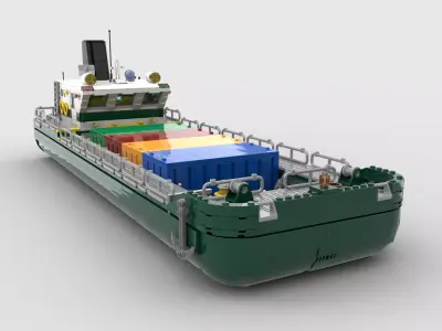 Cargo ship Container ship  LEGO TOY  3D model