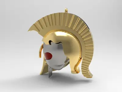 Spartan Helmet Punisher Skull 3D model