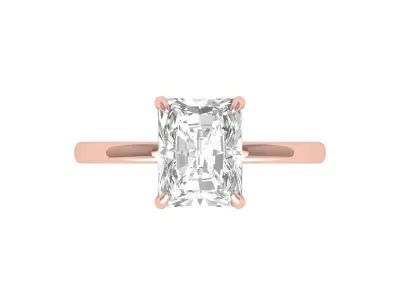 Radiant Solitaire Ring 3D print model get