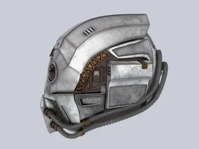 Sci fi Helmet 3D model shop