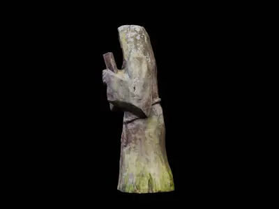 3D WOODEN MONK SCAN 3D model