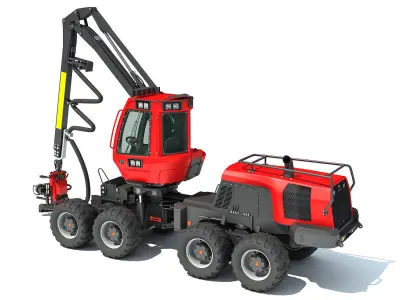 Forestry Wheeled Harvester 3D model