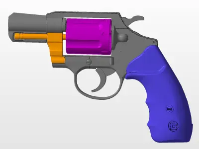 Colt Revolver 3D Model 3D model