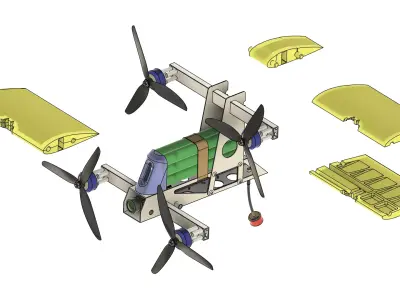 FPV Drone Plane 3D model