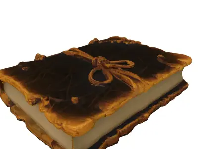 Realistic Antique Leather Bound Journal Low-poly 3D model