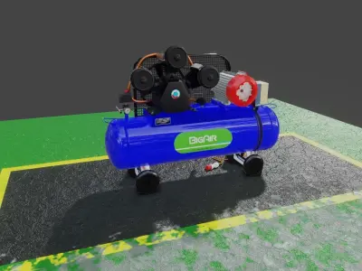 Air Compressor Low-poly 3D model buy