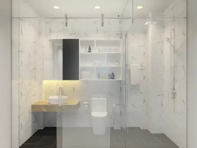 wc Bathrooom Free 3D model