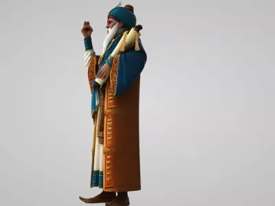 MEDIEVAL SCIENTIST 3D MODEL Low-poly 3D model