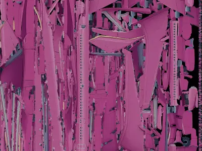 Pink Airplane 2 3D model