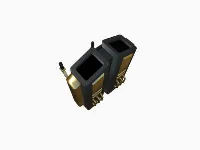 Jetpack F02 Golden Black - SciFi Character Design Low-poly 3D model