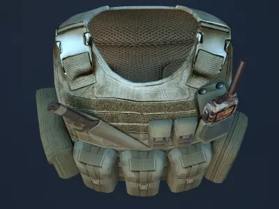 body armor Low-poly 3D model purchase