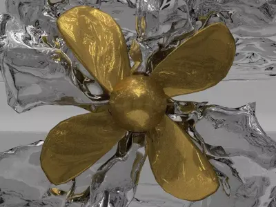 Ship Propeller Low-poly 3D model