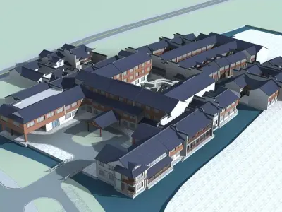 Chinese Style Architecture 3D model 22