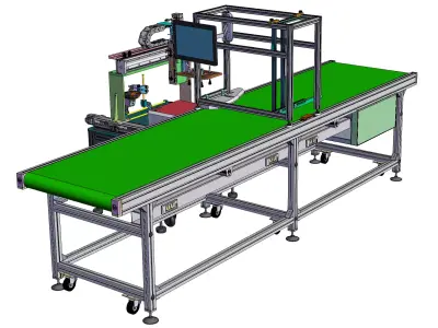 Three-axis module weighing and scanning machine 3D model