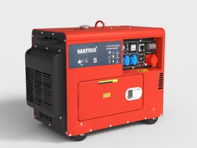 PORTABLE PETROL GENERATOR Low-poly 3D model